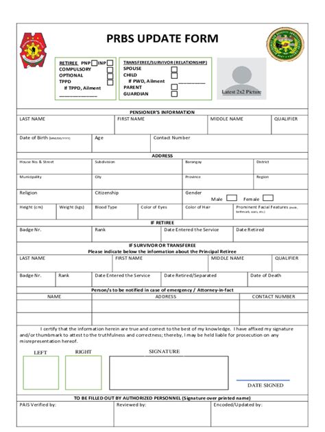 prbs ph login pensioner update online registration|Prbs Update Form: Transferee Survivor (Relationship) .